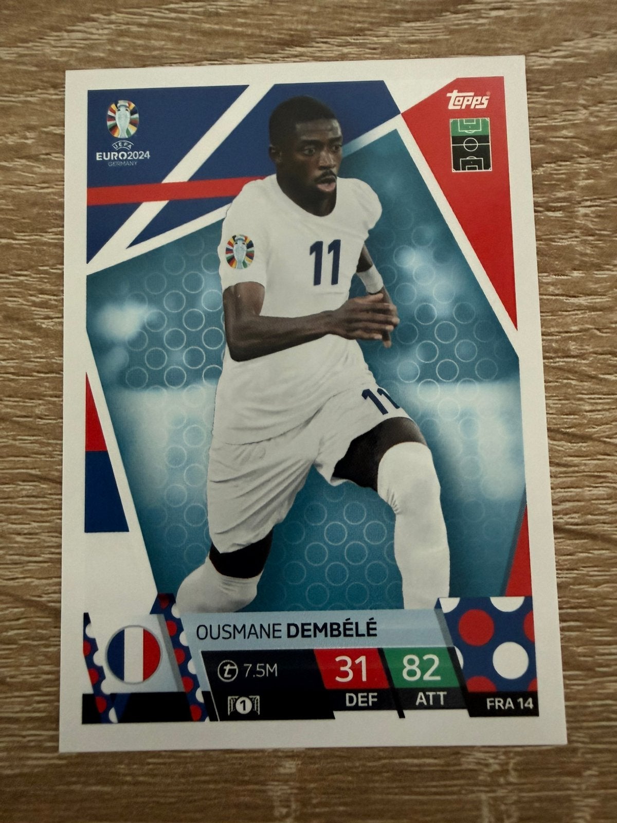 Ousmane dembele euro 2024 topps kaart, Ophalen of Verzenden, Zo goed als nieuw
