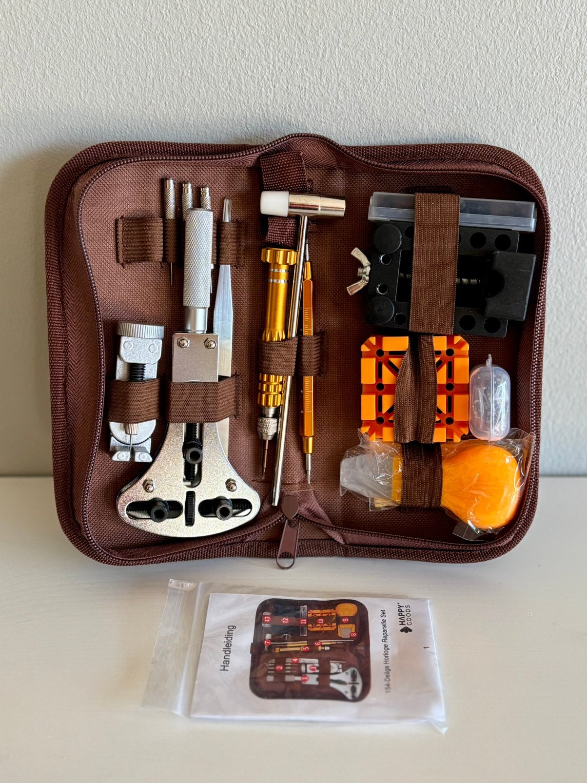 Happy Goods horlogereparatieset & gereedschap (154-delig), Handtassen en Accessoires, Horloges | Heren, Ophalen of Verzenden, Nieuw