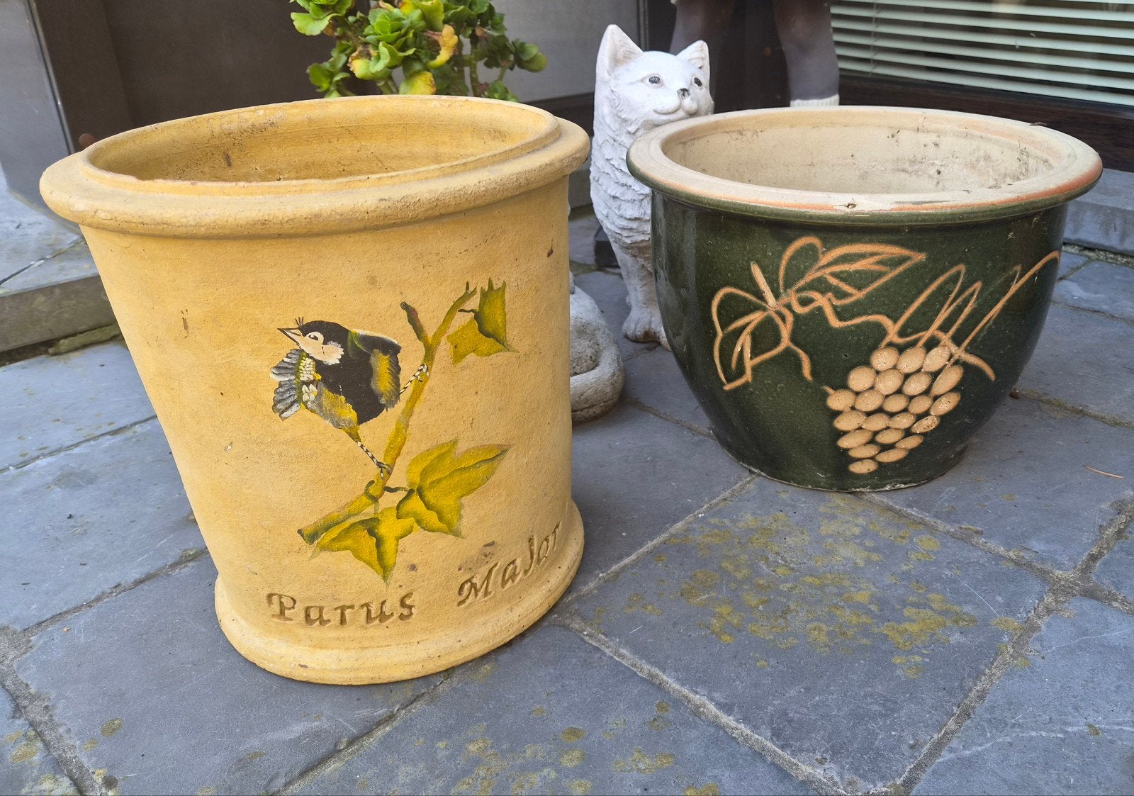 2 grote cache pots of bloempot, Tuin en Terras, Ophalen, Gebruikt, Terracotta