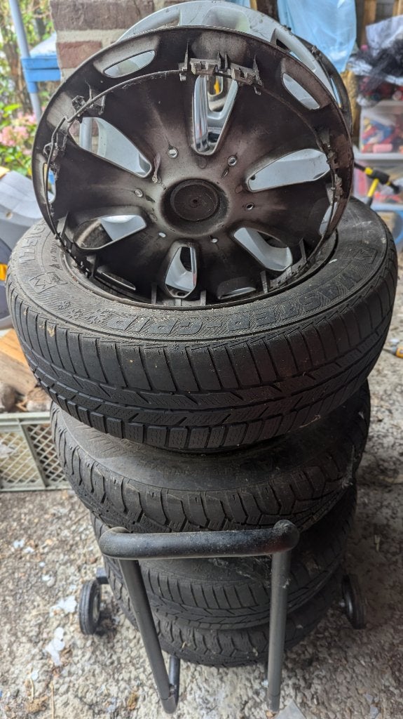 Jantes tôles x4, Auto-onderdelen, Banden en Velgen, Ophalen, 14 inch, Gebruikt, Velg(en)