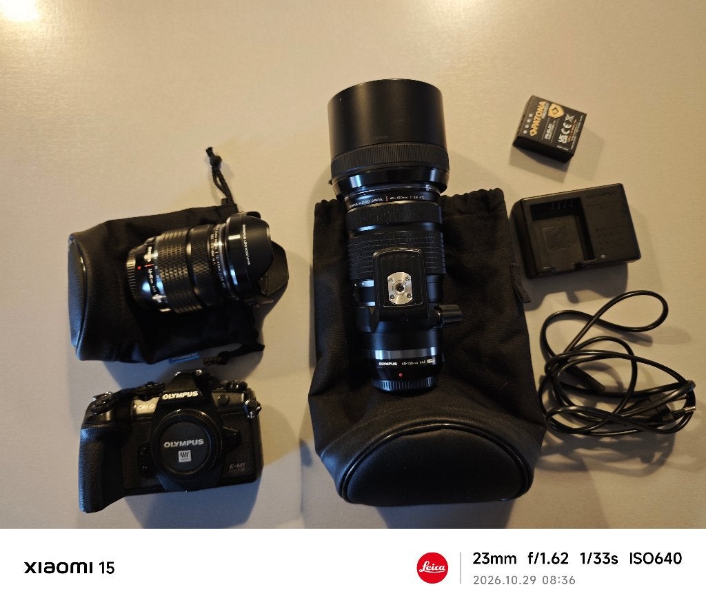 Kit Olympus OM-D E-M1 Mark III + Objectifs M.Zuiko, Enlèvement ou Envoi, Batterie, Olympus, Utilisé