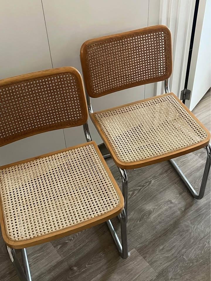 Marcel Breuer Stoelen/stoelen X 2, Huis en Inrichting, Stoelen, Ophalen, Gebruikt, Twee, Bruin