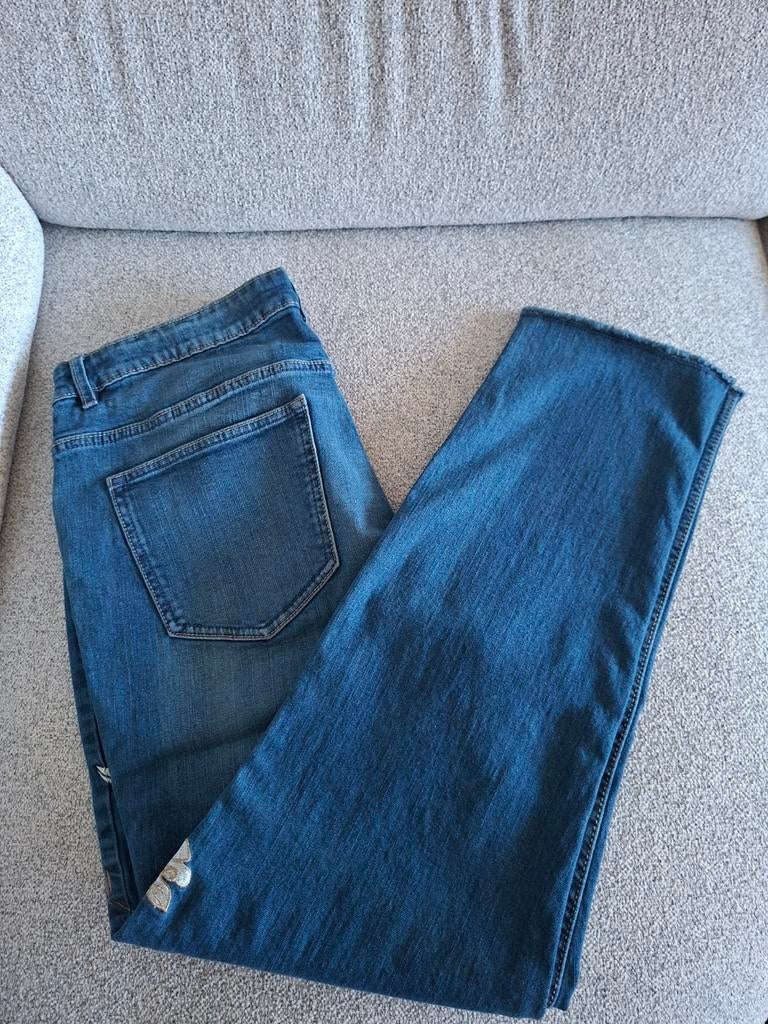 Bel&Bo Slim Fit Jeans met Bloemenborduurwerk - Maat 48, Vivella, Ophalen, Nieuw, Blauw