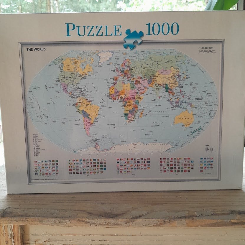 Puzzel wereldkaart 1000stuks Ongeopend!, Enlèvement ou Envoi, 500 à 1500 pièces, Neuf, Puzzle