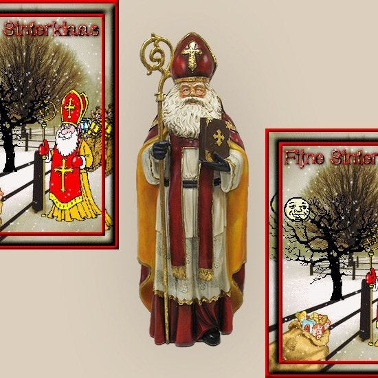 Sinterklaasbeeld met staf — Sint - hoogte 70 cm, Ophalen, Nieuw