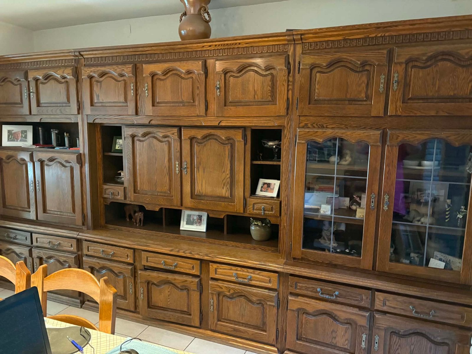 Eiken kast, Ophalen, Gebruikt, Eikenhout