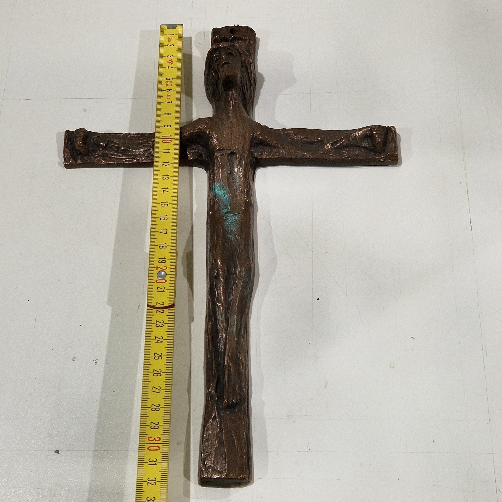Groot bronzen kruis ,  kruisbeeld 32cm , antiek brons, Antiek en Kunst, Ophalen of Verzenden, Brons