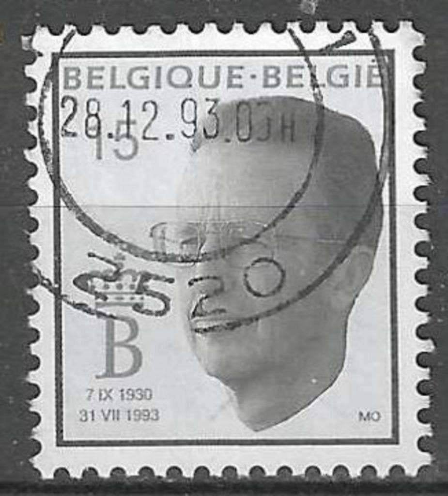 Belgique 1993 - Yvert/OBP 2520 - Timbre funéraire du ro (ST), Envoi, Affranchi, Oblitéré, Maison royale