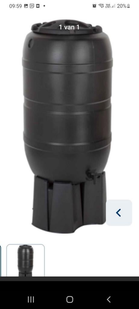Regenwaterton 210 liter, Ophalen
