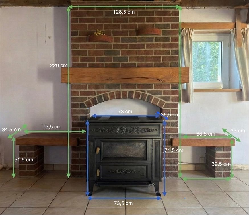 Cheminée décorative et poêle en fonte SAEY, Enlèvement, Comme neuf, Bois, Poêle à bois