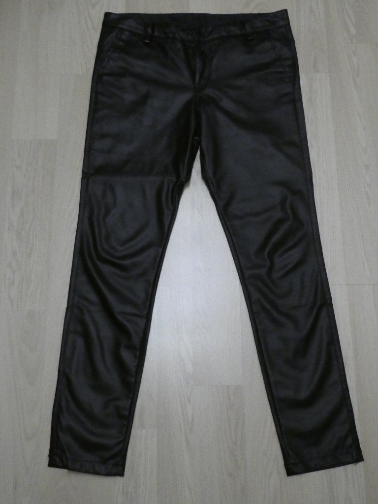 Broek Leather Look Zwart 86, Kleding | Heren, Broeken en Pantalons, Nieuw, Zwart, Ophalen of Verzenden
