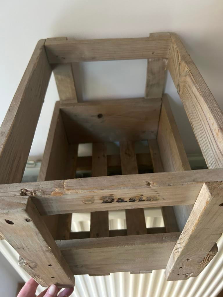 Houten krat L34cm x B25cm x H27cm Basin, Huis en Inrichting, Ophalen, Gebruikt, 50 tot 100 cm, Minder dan 50 cm