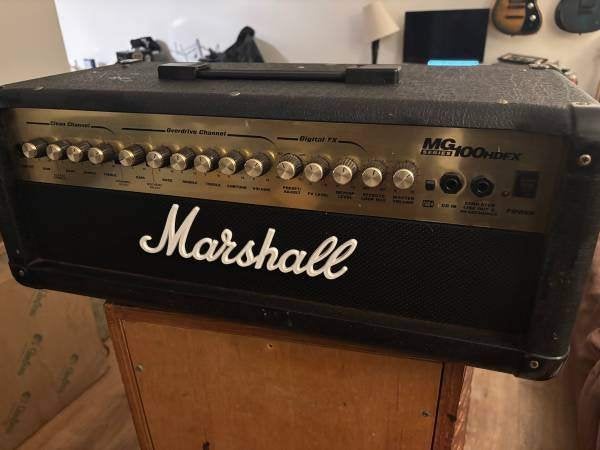 Marshall MG100 hdfx en Behringer bg412 cabinet, Muziek en Instrumenten, Ophalen, Gebruikt
