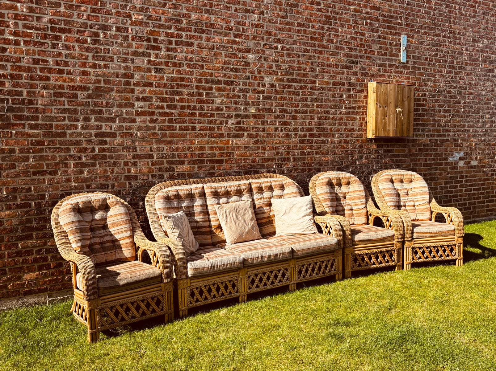 Rotan tuin set, Tuin en Terras, Ophalen, Zo goed als nieuw, Rotan