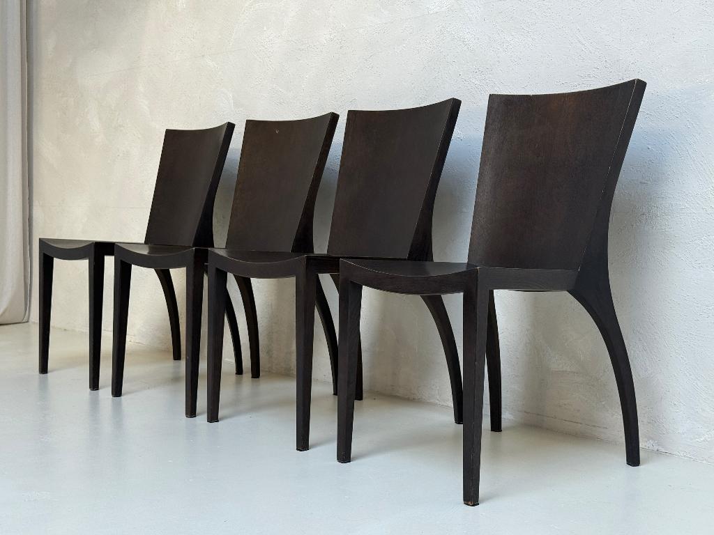 4 x Gunther Lambert Design Stoelen model 'Milano', Gebruikt, Zwart, Ophalen of Verzenden, Vier