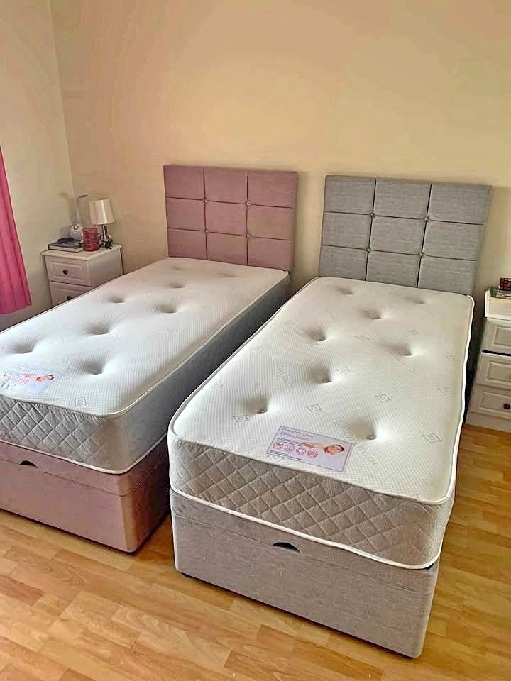 Lit + matelas complet - Toutes les couleurs et tailles, Maison & Meubles, Envoi, Neuf, Deux personnes, Autres couleurs