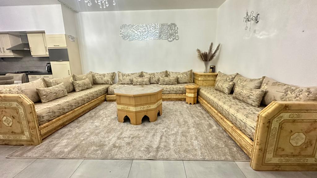 Marokkans salon, Huis en Inrichting, Zetels | Complete zithoeken, Ophalen, Zo goed als nieuw, Hout