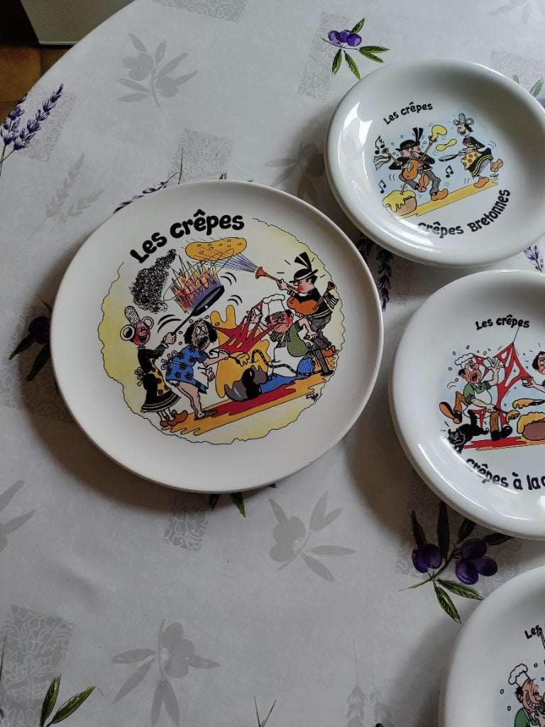 Service à crêpes 6 personnes, Maison & Meubles, Cuisine | Vaisselle, Enlèvement, Comme neuf, Service complet