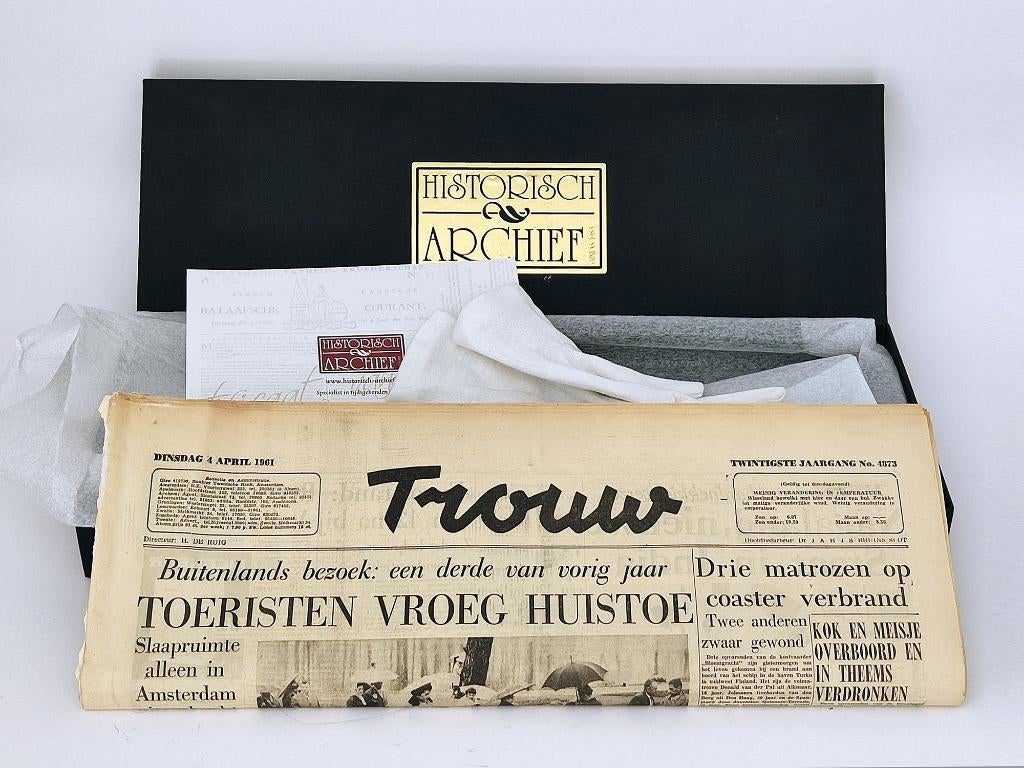 historische krant 4 april 1961, Verzamelen, Ophalen of Verzenden, 1960 tot 1980, Krant