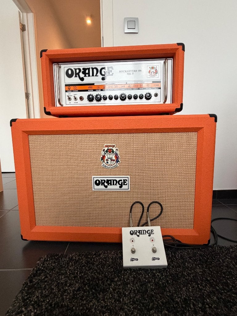 Orange Rockerverb 100W MKII + PPC212 CB + Footswitch, Musique & Instruments, Amplis | Basse & Guitare, Enlèvement, Comme neuf