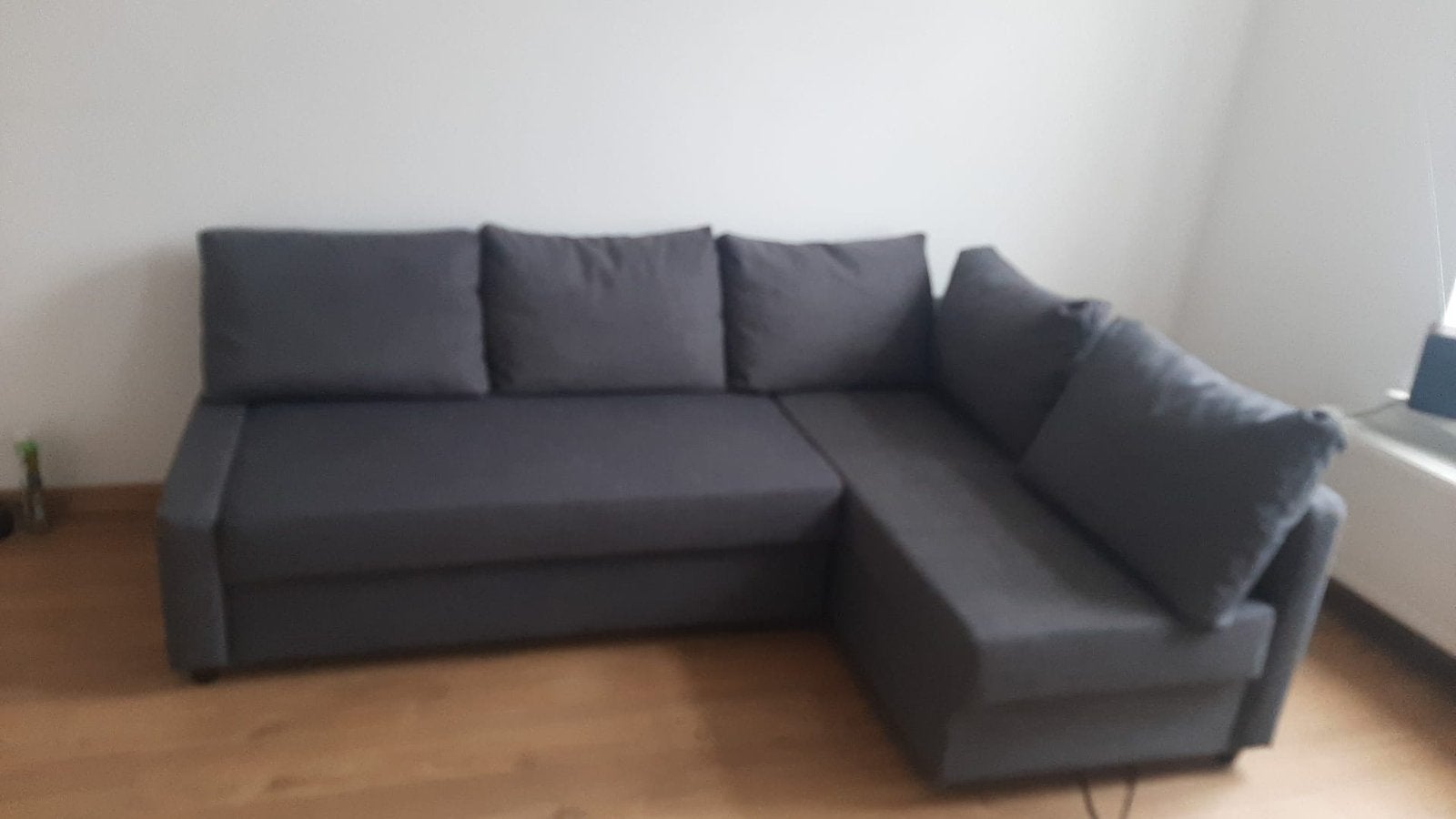 !Weinig gebruikt! Ikea grijze slaapzetel model Friheten, Autres dimensions, Gris, Comme neuf, Enlèvement