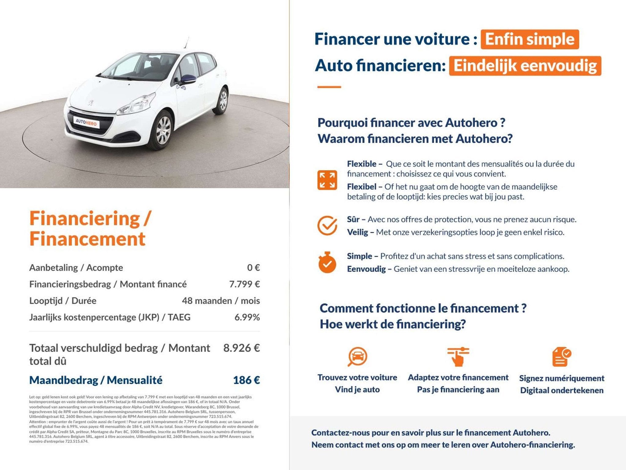 Peugeot 208 1.2 PureTech Like (bj 2019), Auto's, Stof, 1199 cc, Wit, 5 deurs