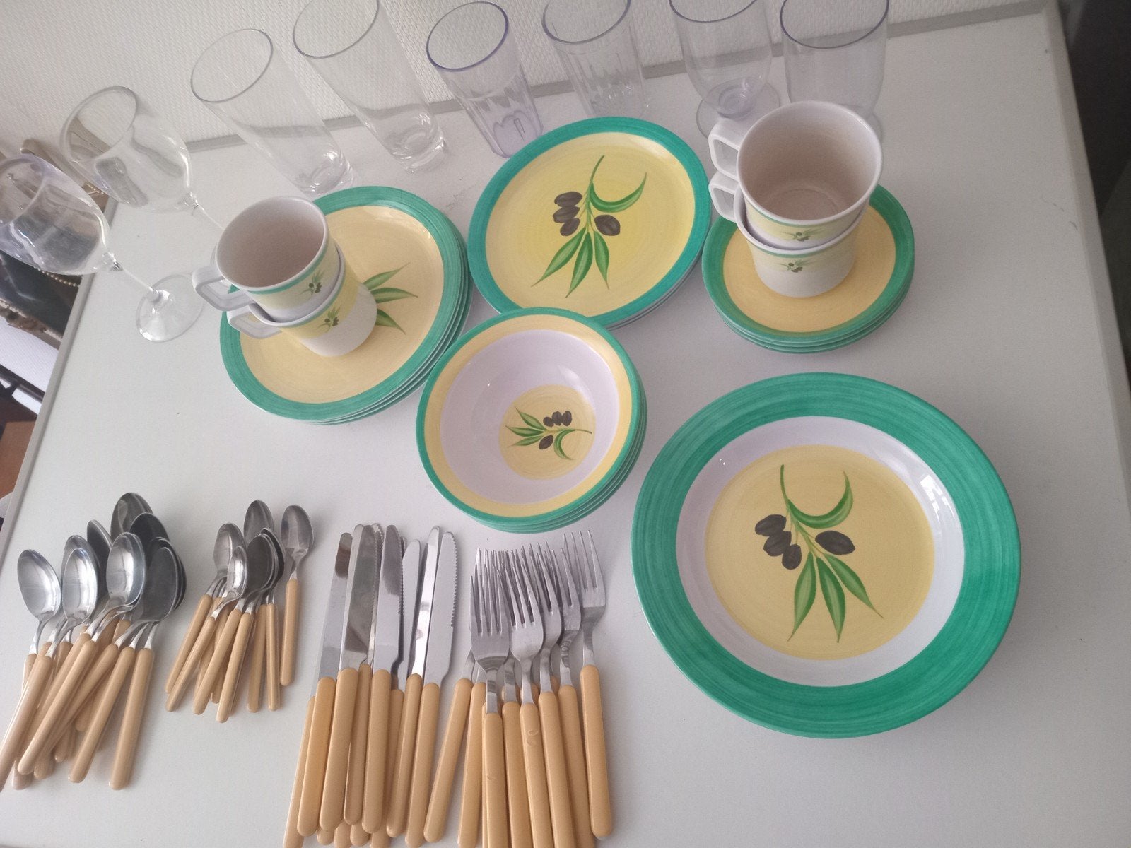 Camping servies. Kunststof servies, Ophalen, Kunststof