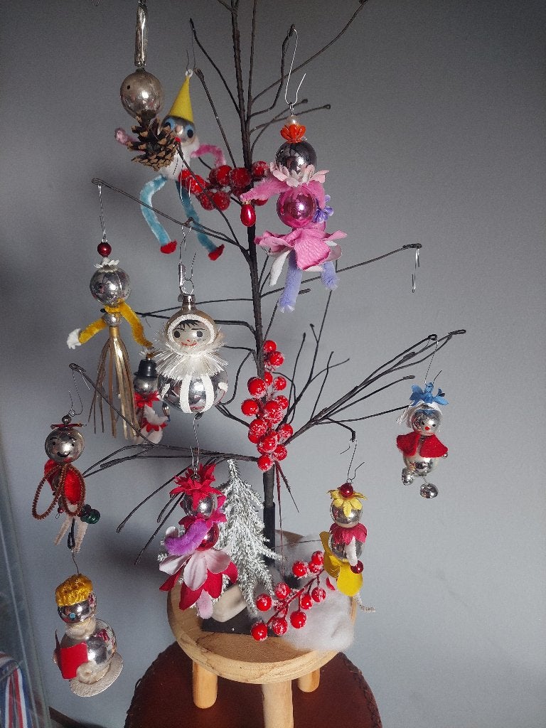 Vintage kerst chenille.gablonzers, Diversen, Ophalen of Verzenden, Zo goed als nieuw