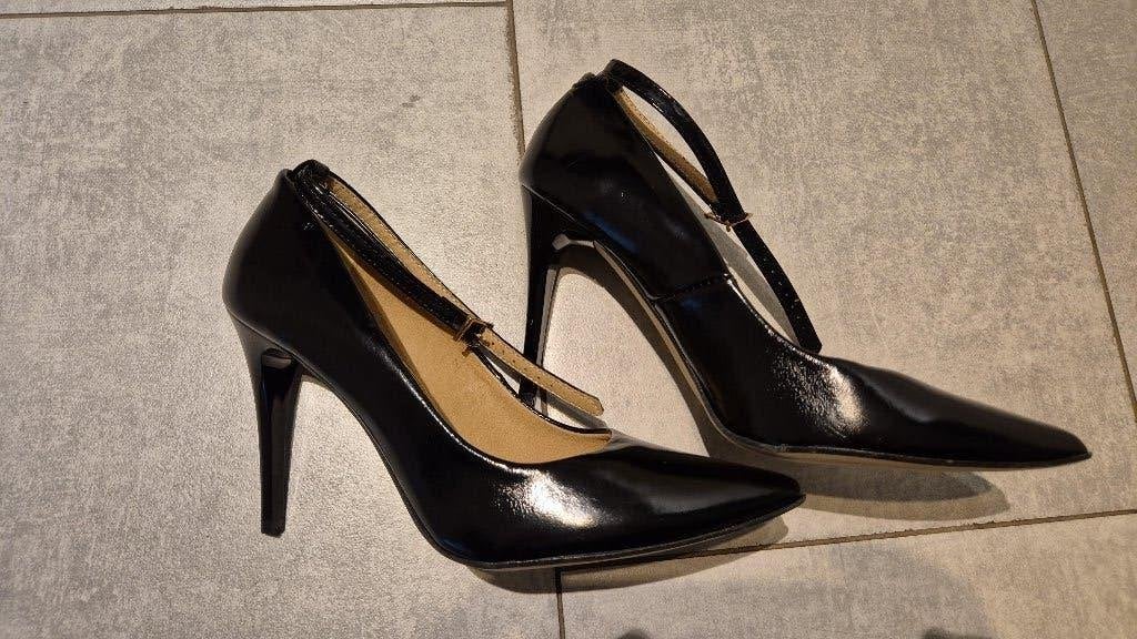 👍 Chique dames Nieuwe leren stilettohakken "Padava" maat 40, Ophalen, Zwart, Padava, Nieuw