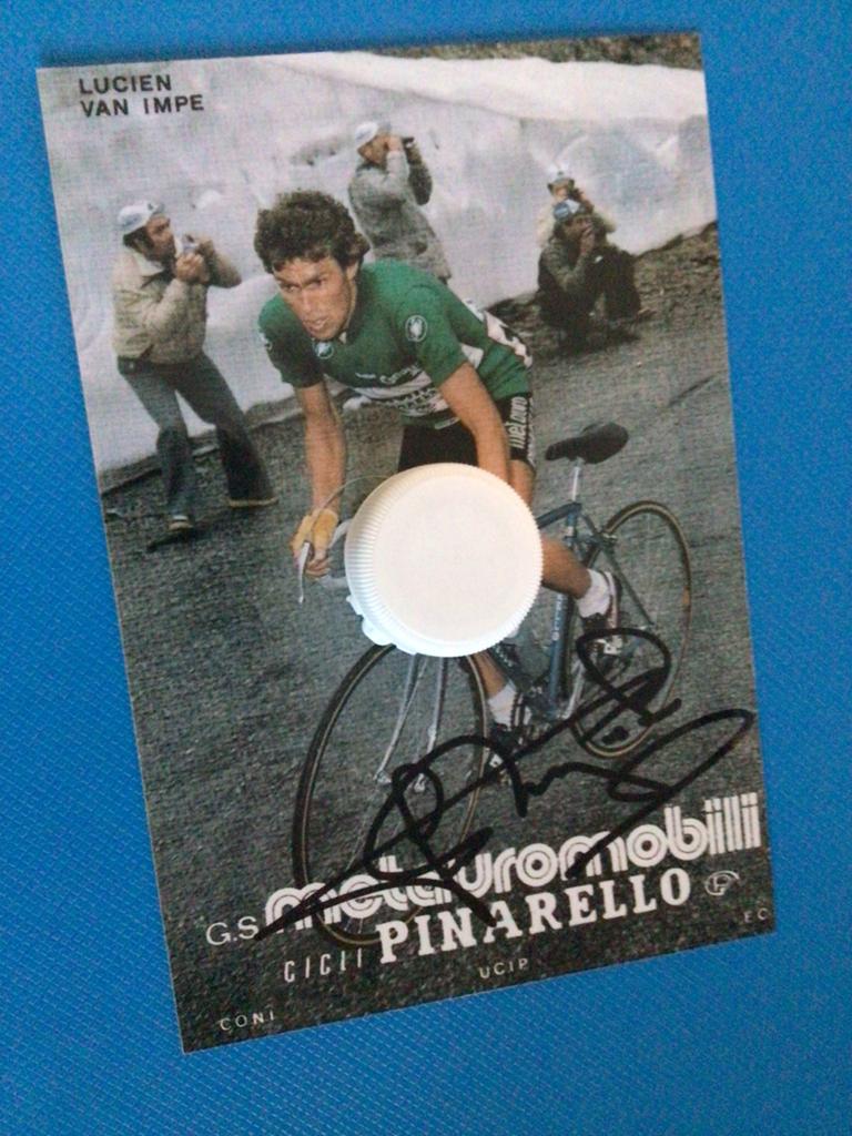wielerfoto giro team pinarello lucien van impe, Verzenden, Zo goed als nieuw