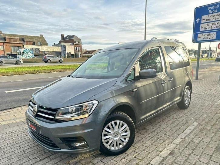 Vw Caddy Trendline 2018 130dkm 2.0tdi Automaat Navi Pdc Full, Autos, Argent ou Gris, Euro 6, 72 kW, 1968 cm³