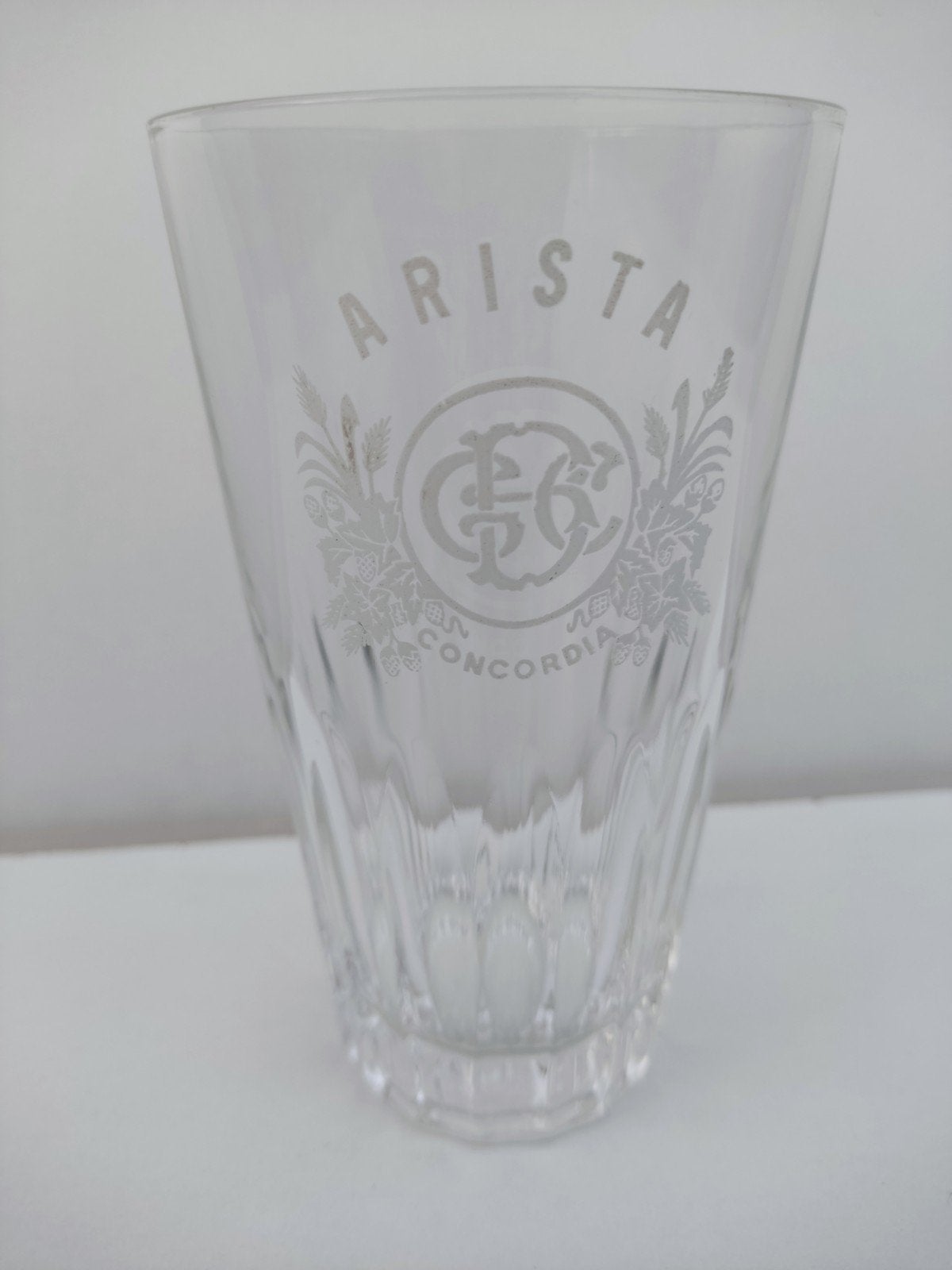 Oud bier glas Concordia Brouwerij Geraardsbergen, Ophalen, Bierglas