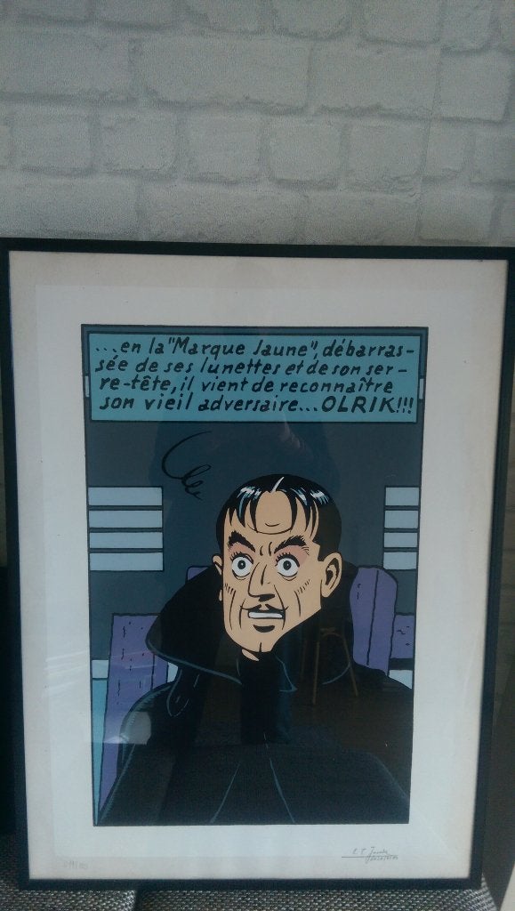 RARE SERIGRAPHIE BLAKE ET MORTIMER 100 EX SIGNEE JACOBS, Enlèvement, Tintin, Comme neuf, Statue ou Figurine