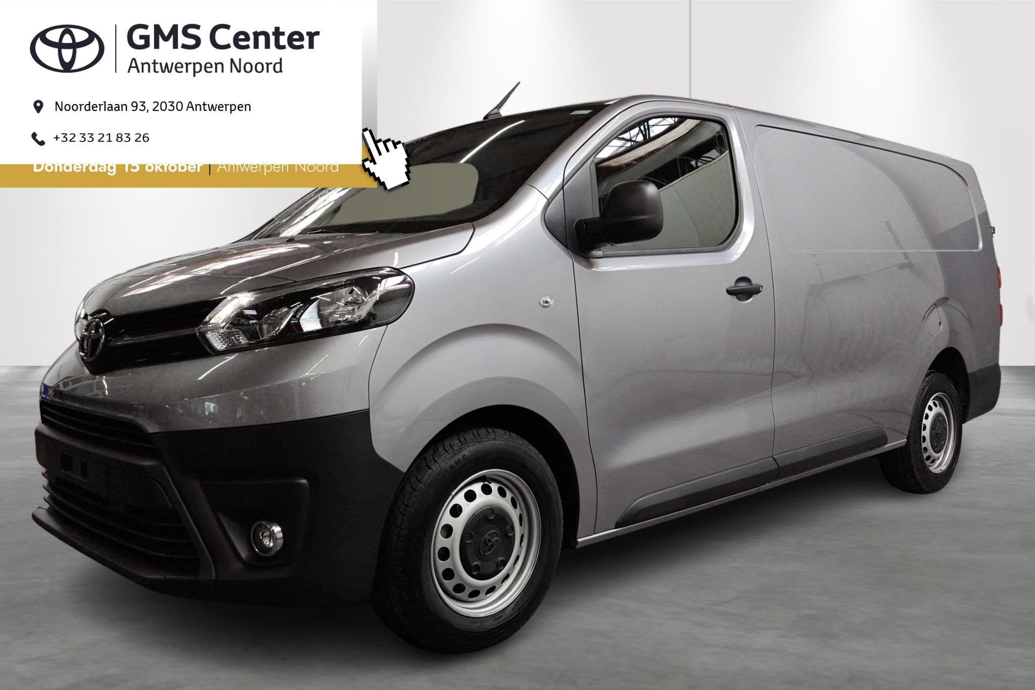Toyota ProAce Long 2.0D MT Active, Autos, Argent ou Gris, 3 places, Boîte manuelle, 2500 kg
