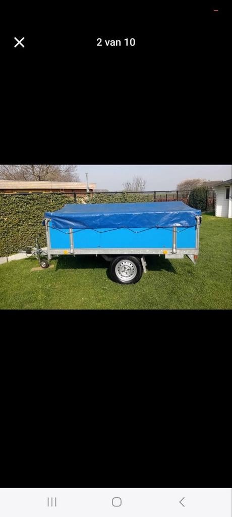 Aanhangwagen plateau 240l x 200b x 60h 750 kg, Auto diversen, Aanhangers en Bagagewagens, Ophalen