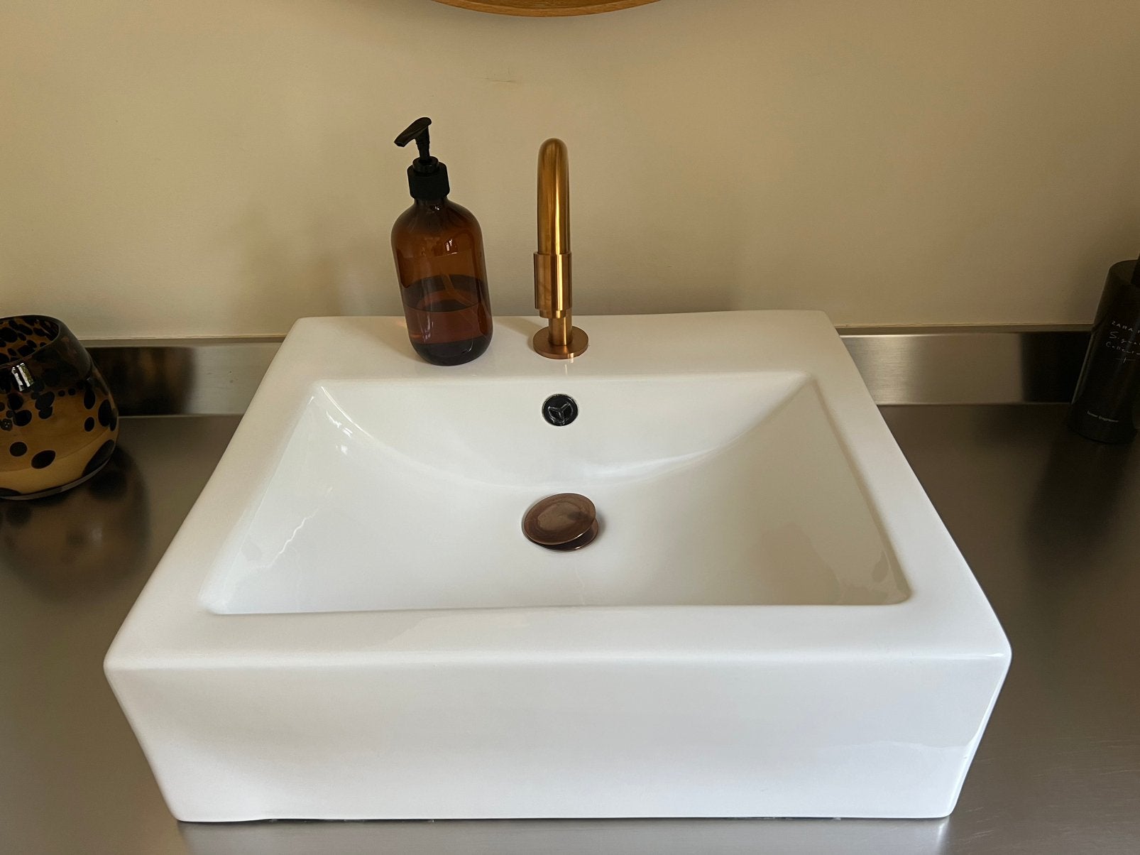 Lave-main avec robinet et turbine en or rose, Enlèvement, Comme neuf