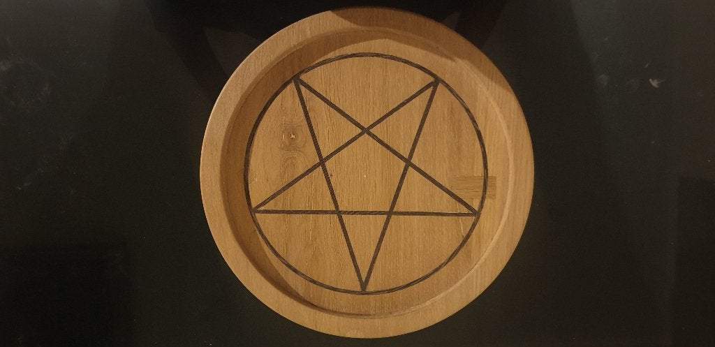 Massief eiken pentagram, Huis en Inrichting, Ophalen, Nieuw, Handgemaakt, Hout