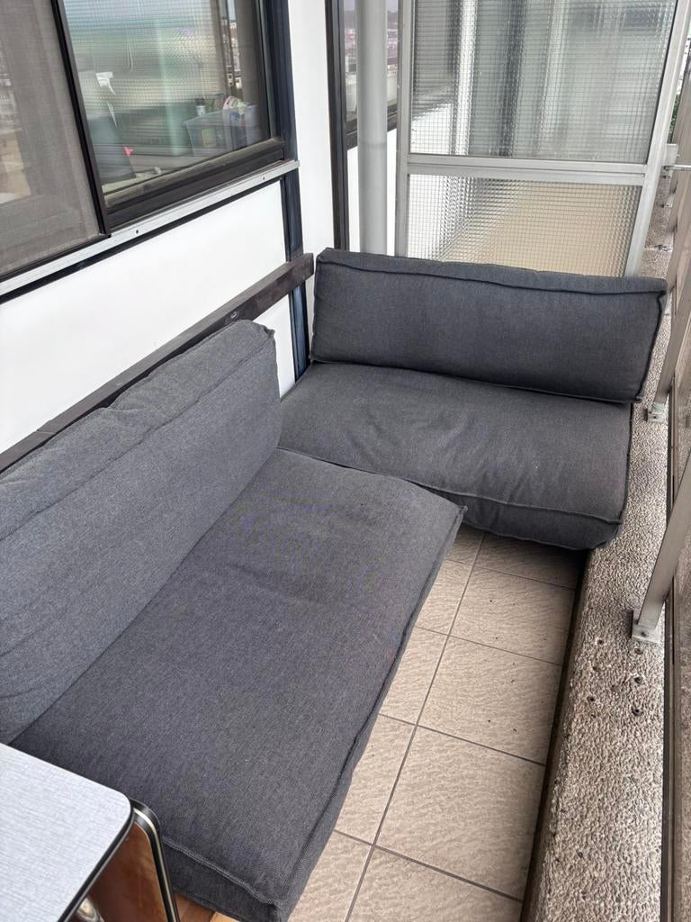 2x palletkussens donkergrijs, Tuin en Terras, Tuinsets en Loungesets, Ophalen, Zo goed als nieuw