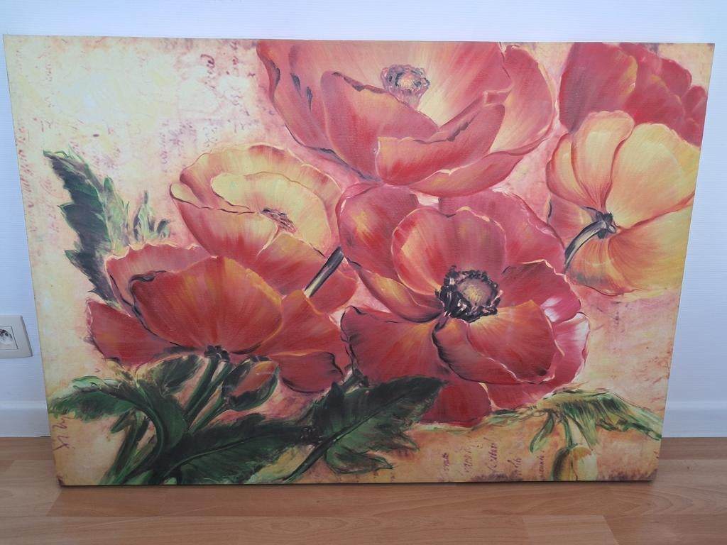 Klaprozen op doek 100 cm x 71 cm, Ophalen