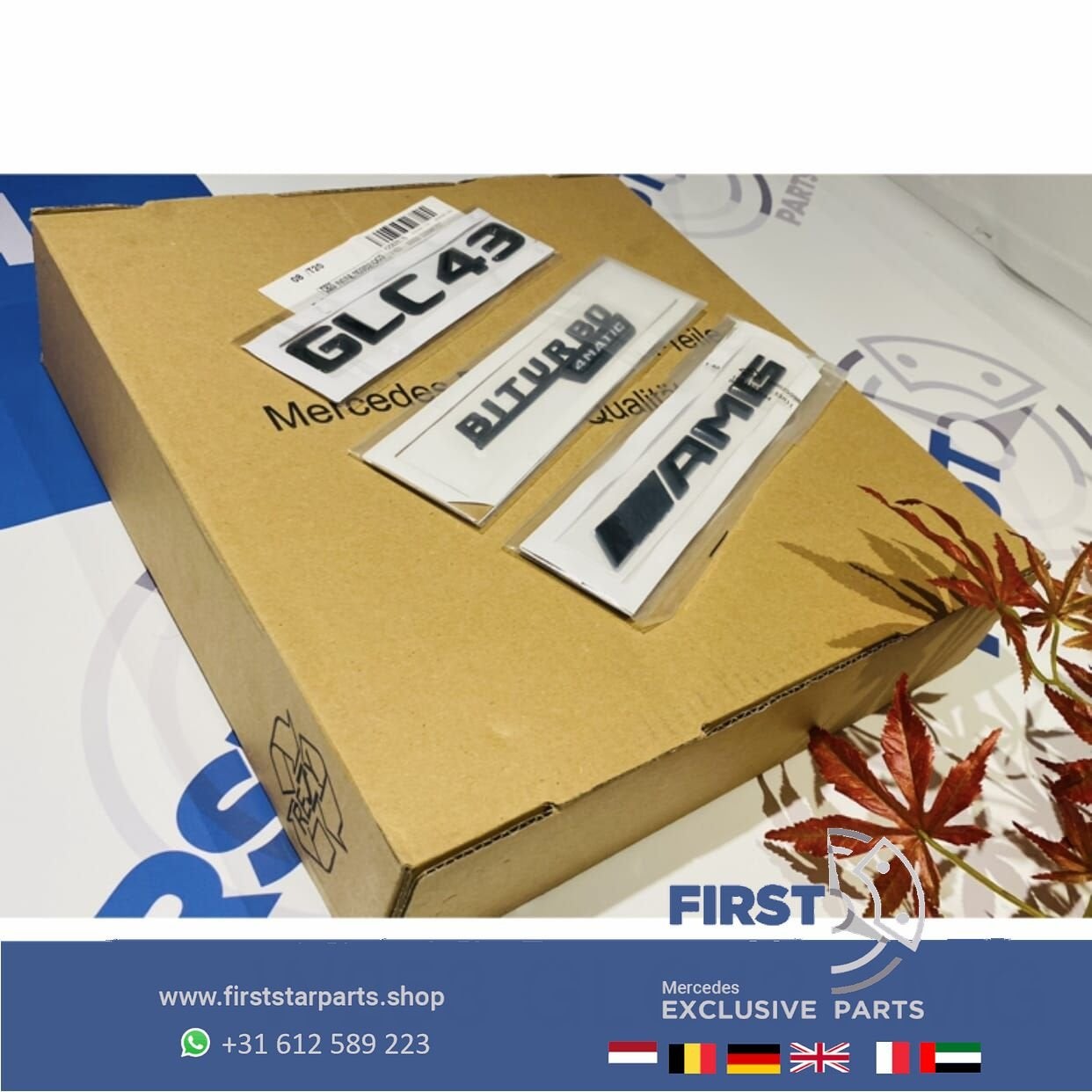 X253 C253 GLC43 AMG LOGO SET ZWART EMBLEMEN SET Mercedes GLC, Gebruikt, -, Ophalen of Verzenden, -