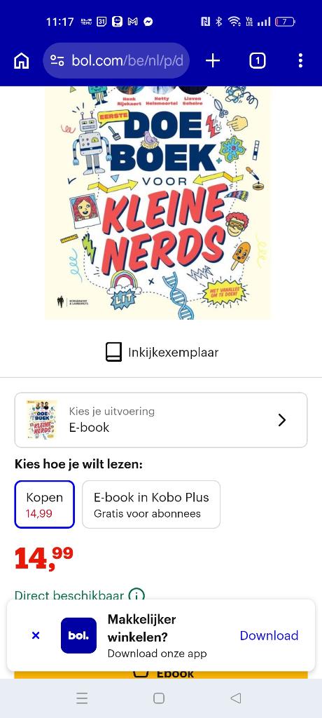 Doe boek voor kleine nerds 8-14 jaar, Boeken, Non-fictie, Nieuw, Lieven Scheire, Ophalen of Verzenden
