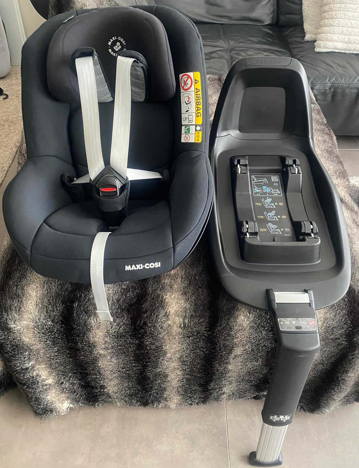 Siège auto NOIR - Maxi Cosi Pearl Pro2 i-size + base 2wayFix, Enlèvement, Comme neuf, Protection latérale, Isofix