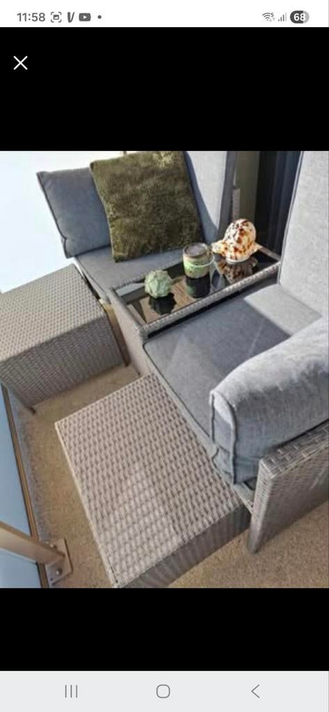 lounge set met 2 zeteltjes en taffeltje en op bergbank, Tuin en Terras, Tuinsets en Loungesets, Ophalen