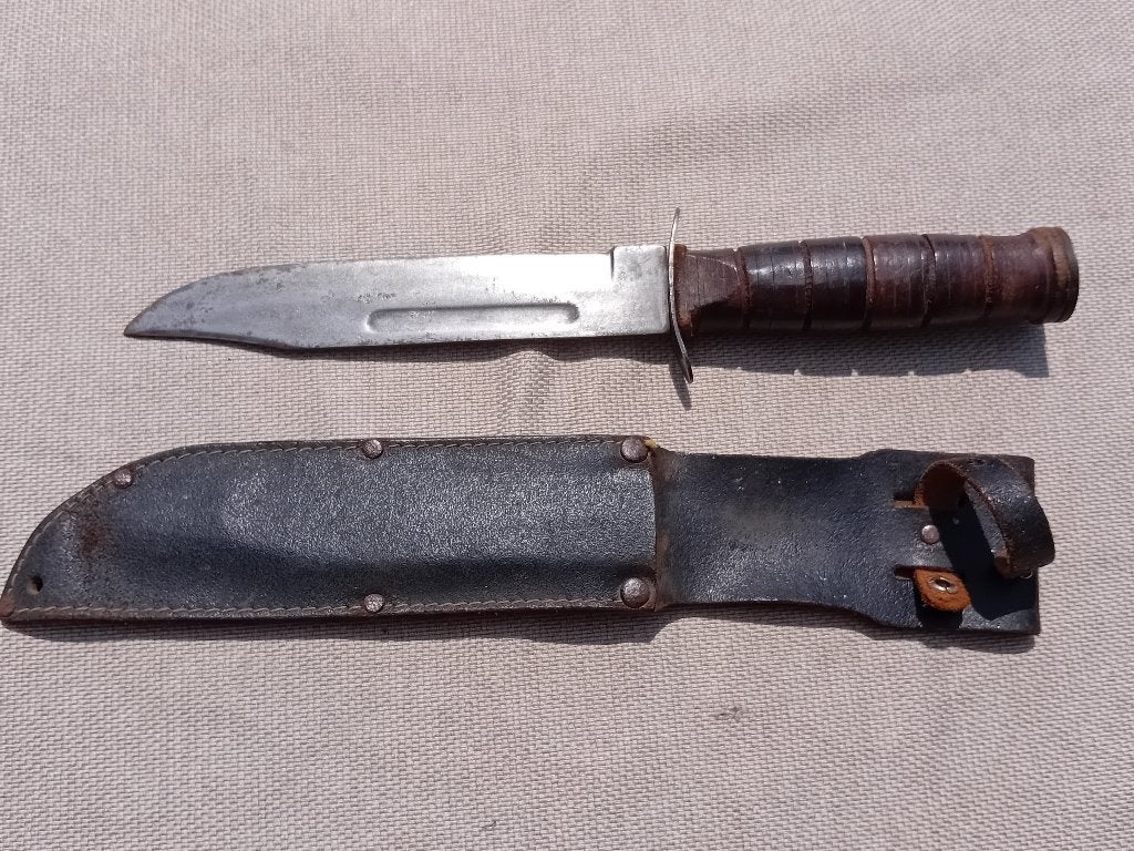 vintage groot Bowie knife, Verzamelen, Militaria | Algemeen, Ophalen of Verzenden, Overige soorten, Mes of Dolk