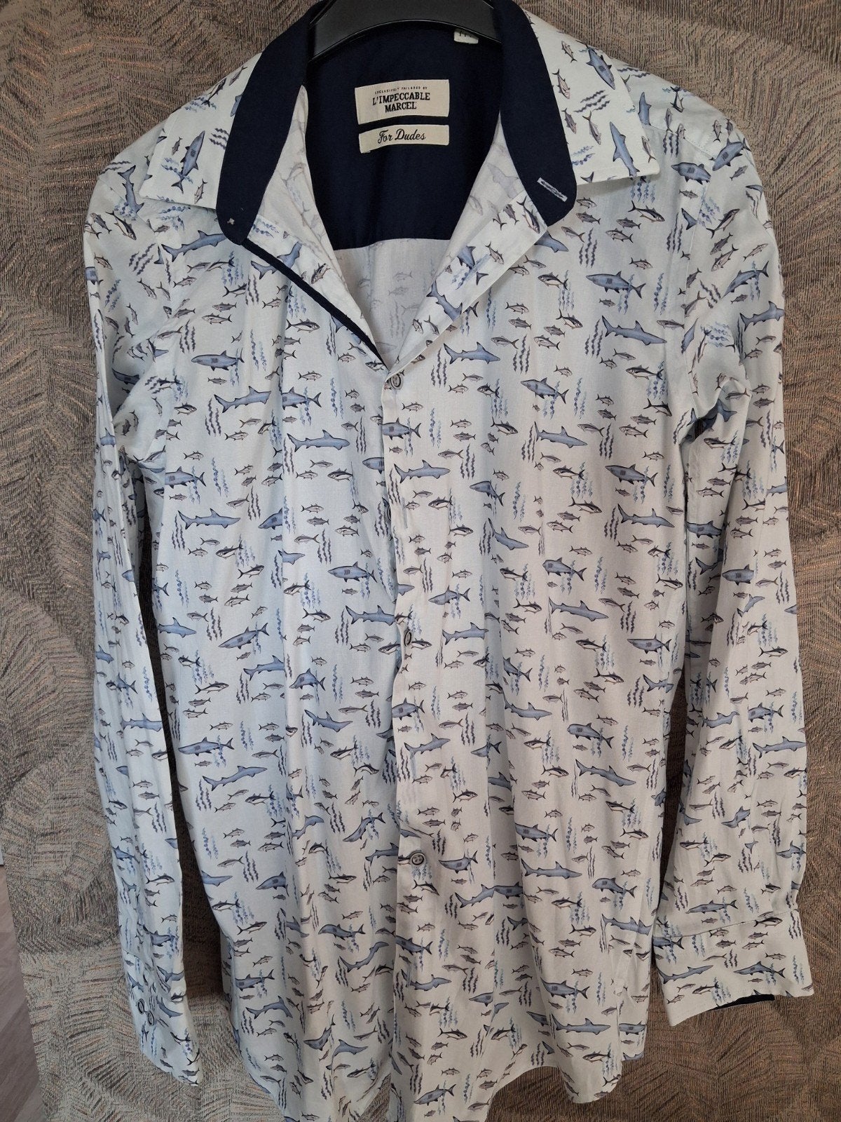 hemd 14 jaar vissen, Kinderen en Baby's, Verzenden, Zo goed als nieuw, Jongen, Overhemd of Blouse
