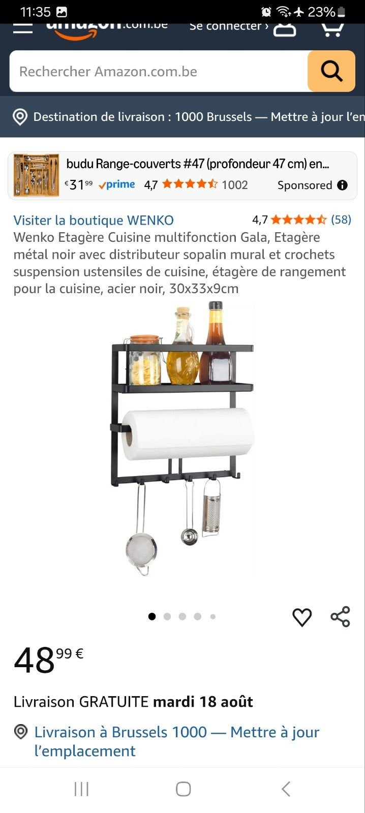 étagère cuisine jamais utilisé, Ophalen