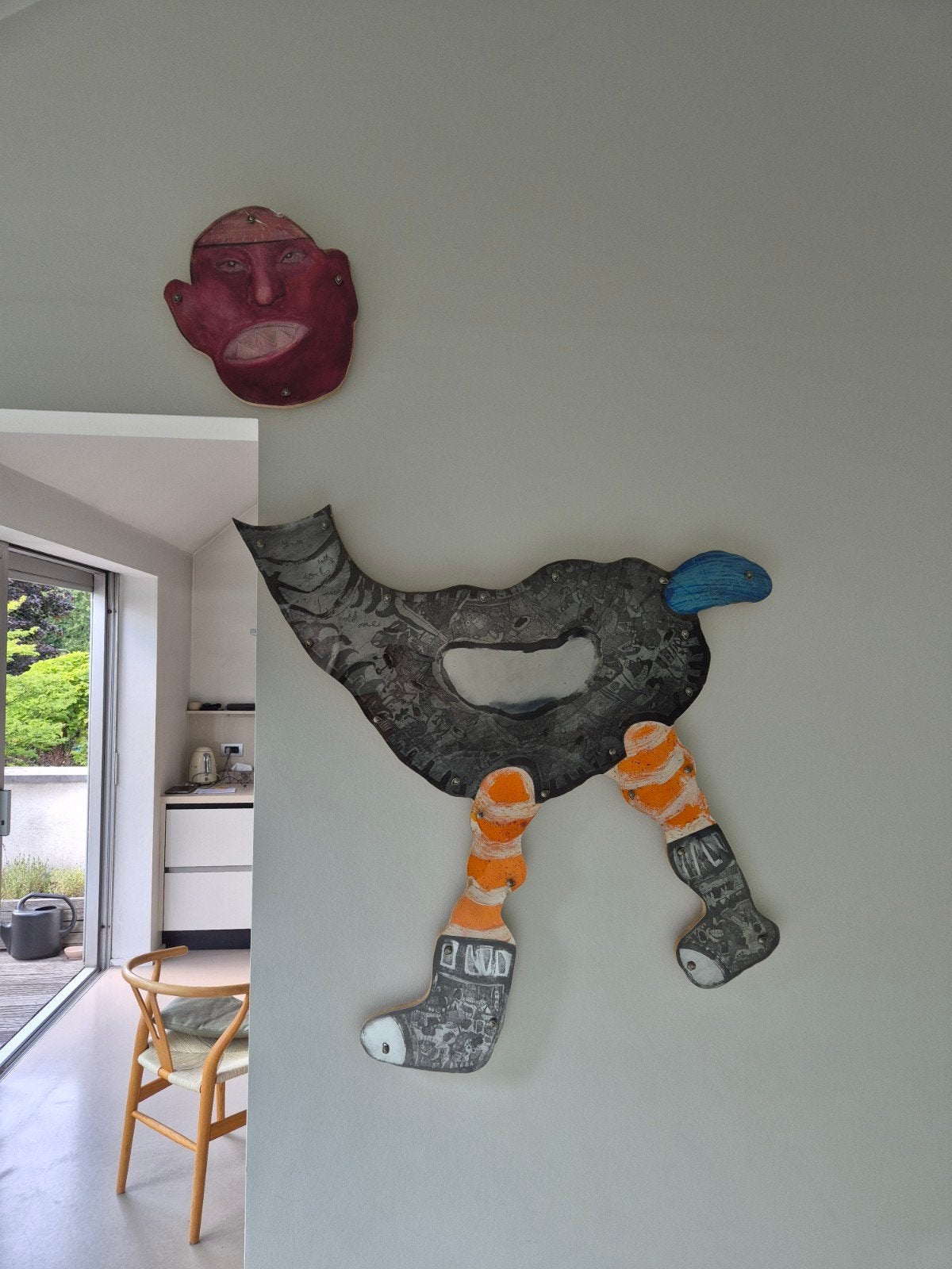Uniek wandobject / assemblage Dirk Boulanger (1997) – Leuven, Antiek en Kunst, Ophalen