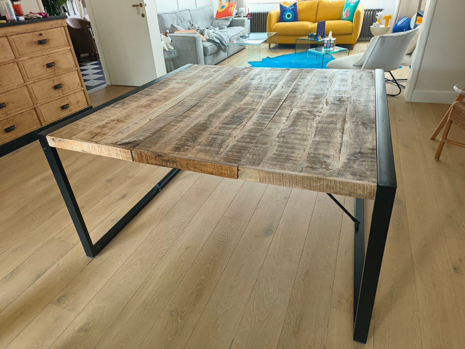 vierkante eettafel, Ophalen, Gebruikt, Vierkant, Vijf personen of meer
