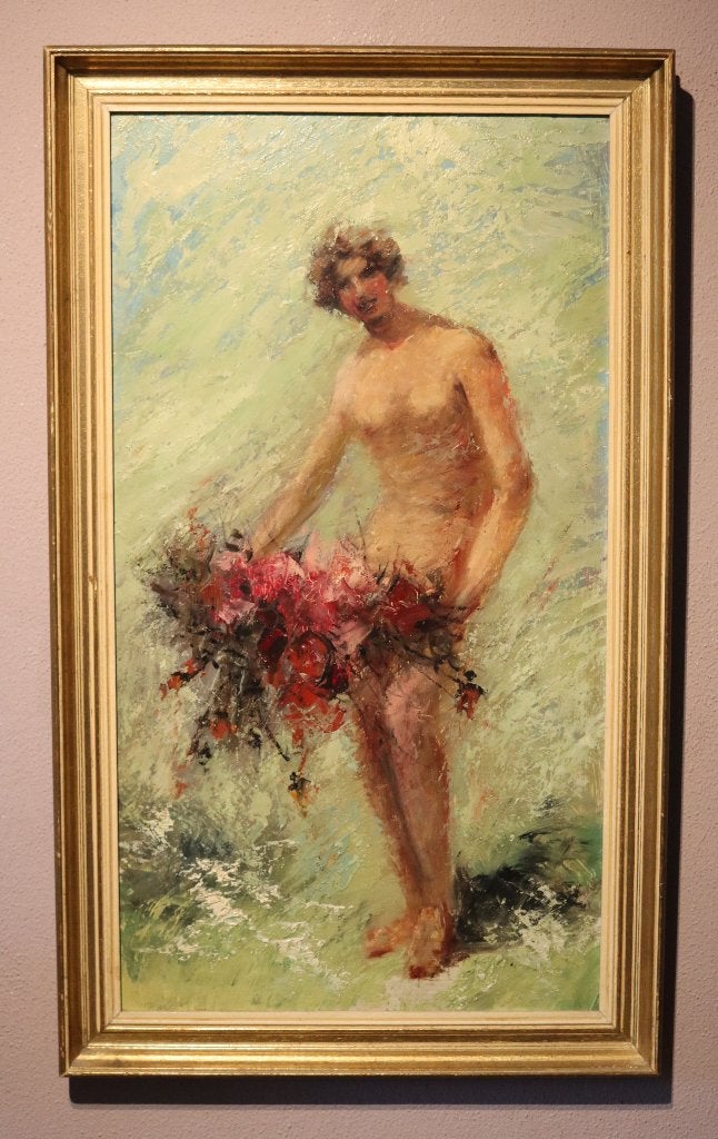 Mooi impressionistisch olieverfpaneel, Antiek en Kunst, Kunst | Schilderijen | Klassiek, Bloemen, Impressionistisch, Olieverf