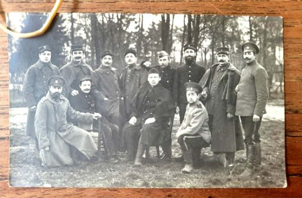 groepsfoto officieren in Duits gevangenschap WO1, Ophalen of Verzenden, Landmacht, Foto of Poster